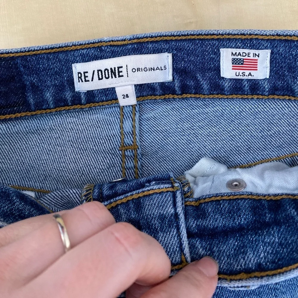 RE/DONE High Rise Ankle Crop Stretch Size 24 Casual Classic‎ Closet Staple